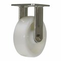 Vestil White Stainless Steel Rigid Nylon 6 x 2 Caster CST-BSS-6X2NY-R